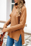 Fashion Casual Solid Patchwork Turtleneck T-Shirts
