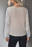 Casual Solid Patchwork O Neck Tops