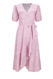 Casual Print Flounce V Neck Irregular Dress Dresses