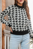 Fashion Casual Print Patchwork O Neck Tops