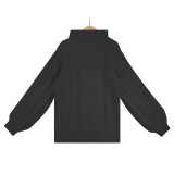 Casual Street Solid Solid Color Turtleneck Tops