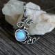 Wisherryy Vintage Boho Moon Inspired Moonstone Necklace