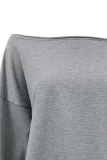 Casual Elegant Solid Patchwork Fold Off the Shoulder Tops