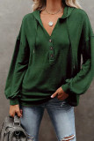 Fashion Casual Solid Frenulum V Neck Tops