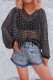 Casual Solid Hollowed Out V Neck Tops