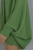 Casual Solid Patchwork Basic Outerwear Sweater