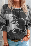 Casual Street Print Basic O Neck T-Shirts
