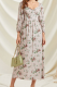 Elegant Floral Patchwork V Neck A Line Dresses