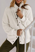 Solid Patchwork Buckle Mandarin Collar Outerwear