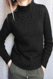 Casual Solid Solid Color Half A Turtleneck Tops