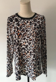 Casual Leopard Patchwork Tops