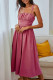 Fashion Street Solid Patchwork Spaghetti Strap A Line Dresses