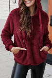 Fashion Simplicity Solid Patchwork Hooded Collar Tops