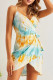 Fashion Casual Print Patchwork V Neck Irregular Dresses