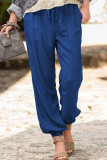 Fashion Casual Solid Patchwork Straight High Waist Pencil Bottoms