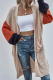 Casual Patchwork Pocket Contrast Tops Sweater