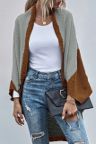 Casual Patchwork Contrast Tops Sweater
