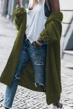 Casual Solid Patchwork Cardigan Collar Tops