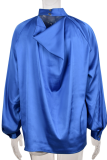 Casual Solid Patchwork Half A Turtleneck Tops