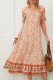 Fashion Elegant Floral Patchwork O Neck A Line Dresses