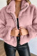 Fashion Street Solid Patchwork Mandarin Collar Outerwear