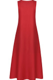 Fashion Casual Print Basic O Neck Long Dress