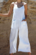 Fashion Solid Patchwork Spaghetti Strap Straight Jumpsuits