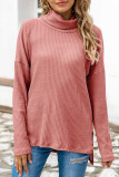 Fashion Casual Solid Patchwork Turtleneck T-Shirts