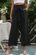 Casual Solid Patchwork Loose Mid Waist Wide Leg Solid Color Bottoms