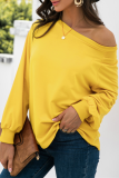 Casual Solid Patchwork O Neck Tops