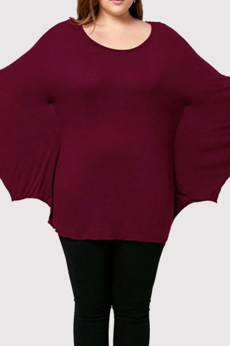 Fashion Casual Solid Basic O Neck Tops