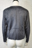 Fashion Casual Solid Patchwork Turndown Collar Outerwear