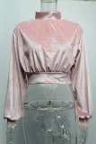 Fashion Casual Solid Patchwork Turtleneck Tops