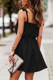 Fashion Solid Bandage Spaghetti Strap Straight Dresses