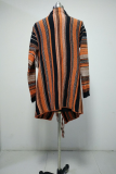 Casual Print Tassel Patchwork Tops