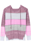 Color Block Hooded Casual Sweaters