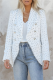 Casual Plaid Patchwork Buckle Turndown Collar Outerwear