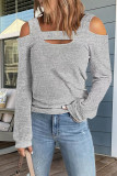 Casual Street Solid Solid Color Square Collar Tops