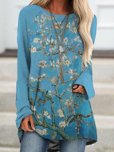 Almond Blossom A Line Long T Shirt