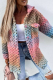 Fashion Street Gradual Change Patchwork Buckle Turndown Collar Outerwear