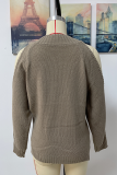 Casual Solid Hollowed Out Patchwork O Neck Tops