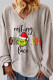 Fashion Street Print Patchwork V Neck T-Shirts