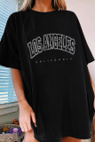 Casual Print Patchwork O Neck T-Shirts