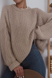 Fashion Casual Solid Patchwork O Neck Tops
