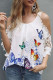 Fashion Casual Print Patchwork O Neck Tops