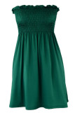 Fashion Casual Solid Patchwork Strapless Princess Dresses