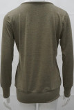 Work Solid Patchwork Zipper V Neck Tops