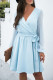 Fashion Casual Solid Patchwork V Neck A Line Dresses