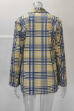 Fashion Casual Print Patchwork Turndown Collar Outerwear