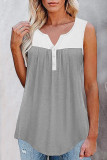 Fashion Casual Solid Patchwork V Neck Tops